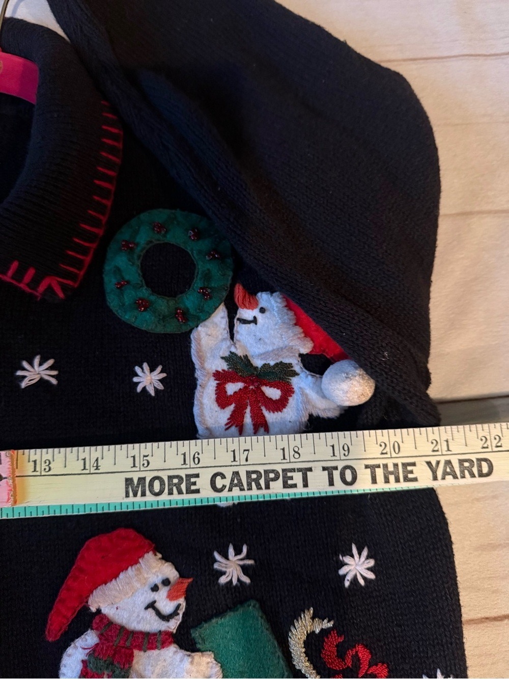 Tiara International Vtg Christmas Snowman Full Zip Cardigan L Holiday Whimsical - Picture 10 of 12